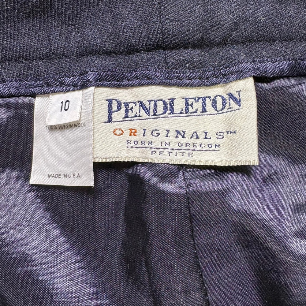 Vintage Pendleton Wool Flat Front Dress Pants Womens‎ 10 Petite Tailored Preppy - Picture 4 of 8